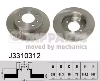 Тормозной диск NIPPARTS J3310312