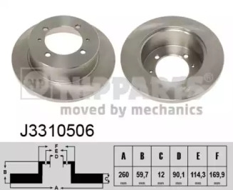 Тормозной диск NIPPARTS J3310506