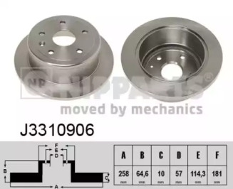 Тормозной диск NIPPARTS J3310906