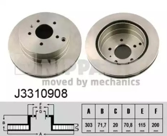 Тормозной диск NIPPARTS J3310908