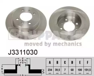 Тормозной диск NIPPARTS J3311030