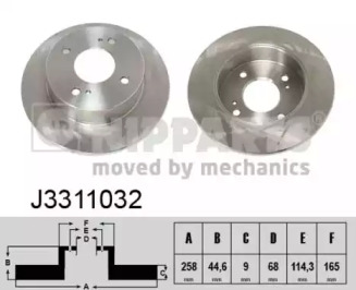 Тормозной диск NIPPARTS J3311032