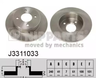 Тормозной диск NIPPARTS J3311033