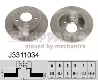 Тормозной диск NIPPARTS J3311034