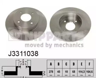 Тормозной диск NIPPARTS J3311038