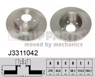 Тормозной диск NIPPARTS J3311042