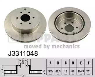 Тормозной диск NIPPARTS J3311048