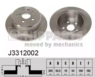 Тормозной диск NIPPARTS J3312002