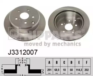 Тормозной диск NIPPARTS J3312007