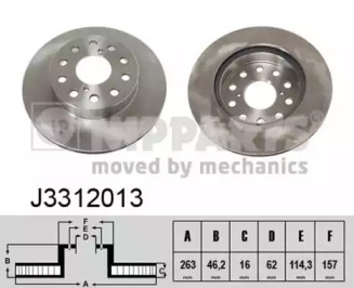 Тормозной диск NIPPARTS J3312013