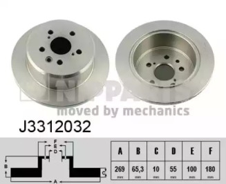 Тормозной диск NIPPARTS J3312032