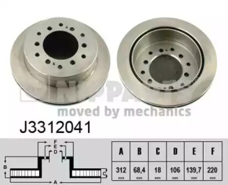 Тормозной диск NIPPARTS J3312041