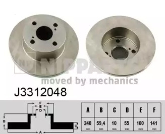 Тормозной диск NIPPARTS J3312048