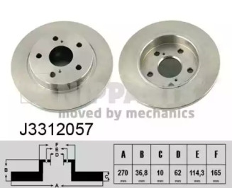 Тормозной диск NIPPARTS J3312057