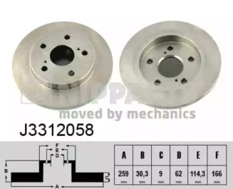 Тормозной диск NIPPARTS J3312058