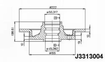 Тормозной диск NIPPARTS J3313004