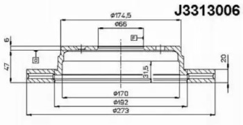 Тормозной диск NIPPARTS J3313006