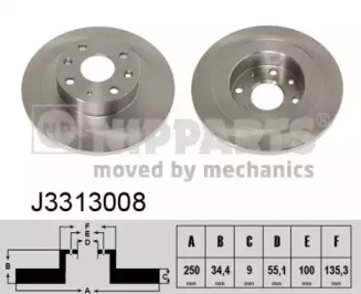 Тормозной диск NIPPARTS J3313008