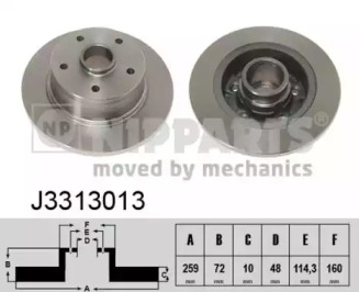 Тормозной диск NIPPARTS J3313013