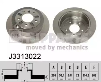 Тормозной диск NIPPARTS J3313022