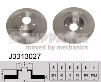 Тормозной диск NIPPARTS J3313027