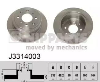 Тормозной диск NIPPARTS J3314003