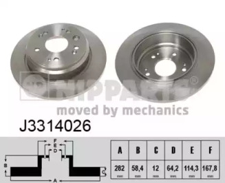 Тормозной диск NIPPARTS J3314026