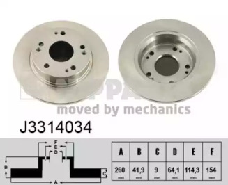 Тормозной диск NIPPARTS J3314034