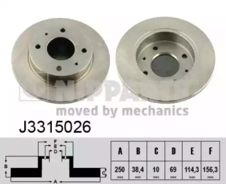 Тормозной диск NIPPARTS J3315026