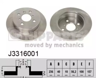 Тормозной диск NIPPARTS J3316001