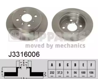 Тормозной диск NIPPARTS J3316006