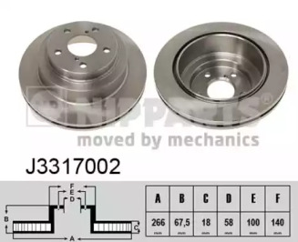 Тормозной диск NIPPARTS J3317002