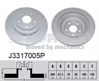 Тормозной диск NIPPARTS J3317005P