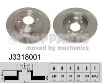 Тормозной диск NIPPARTS J3318001