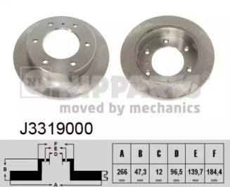 Тормозной диск NIPPARTS J3319000