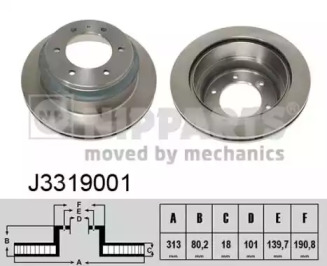 Тормозной диск NIPPARTS J3319001