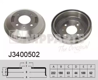 Тормозный барабан NIPPARTS J3400502