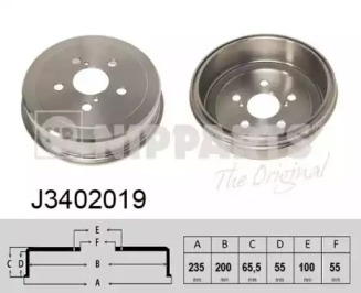 Тормозный барабан NIPPARTS J3402019