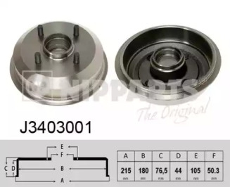 Тормозный барабан NIPPARTS J3403001