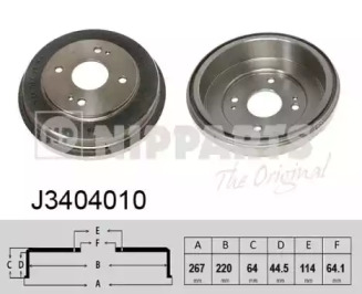 Тормозный барабан NIPPARTS J3404010