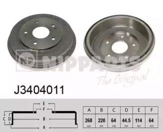 Тормозный барабан NIPPARTS J3404011