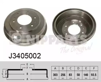 Тормозный барабан NIPPARTS J3405002