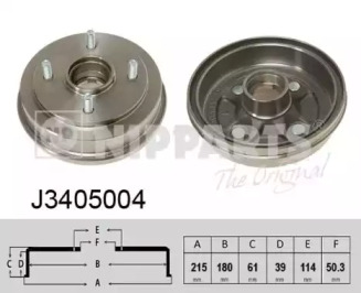 Тормозный барабан NIPPARTS J3405004