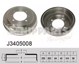 Тормозный барабан NIPPARTS J3405008