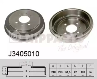 Тормозный барабан NIPPARTS J3405010