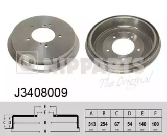 Тормозный барабан NIPPARTS J3408009