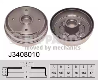 Тормозный барабан NIPPARTS J3408010