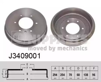 Тормозный барабан NIPPARTS J3409001