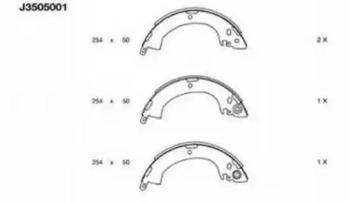 Комлект тормозных накладок NIPPARTS J3505001