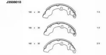 Комлект тормозных накладок NIPPARTS J3508018